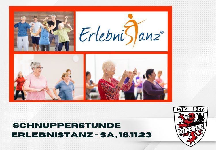 Schnupperstunde Erlebnistanz am Sa. 18.11. 15-17 Uhr